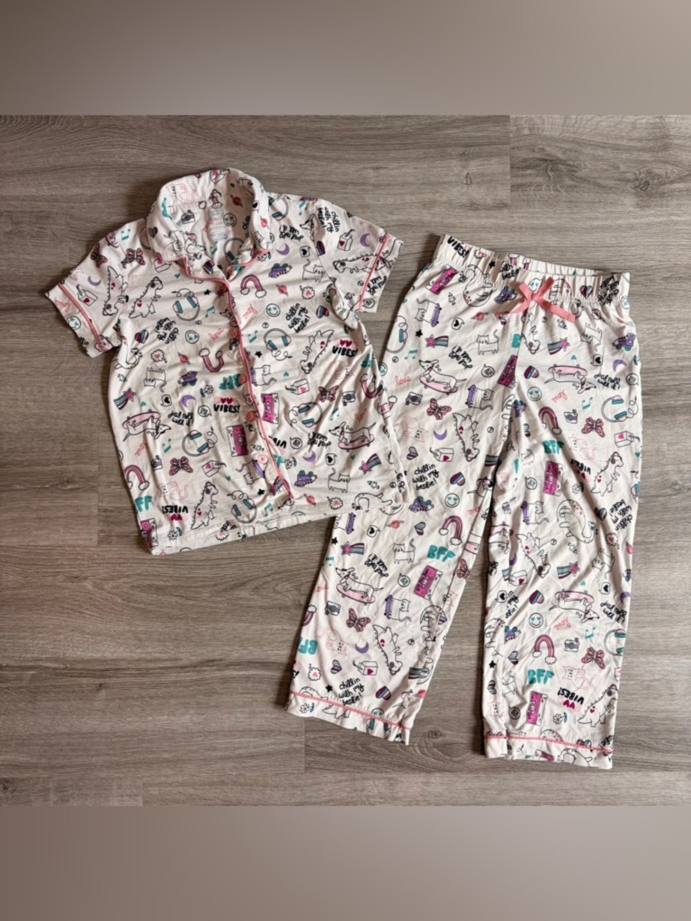 Wonder Nation little girls pajama set